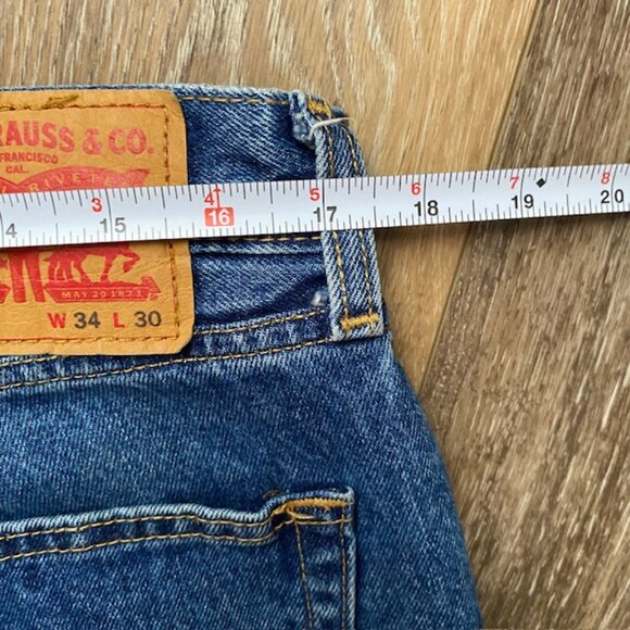 Levi’s 505 Men’s Jeans 34 Blue Straight Leg Classic Fit Cotton Dark wash Denim - Picture 8 of 12